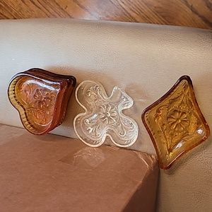 Vintage Indiana glass trinket Bridge serving dish